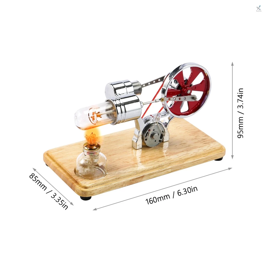 Mô Hình Động Cơ Stirling Mini Có Đèn LED Nhiều Màu